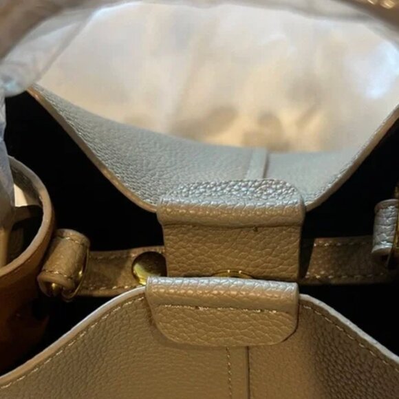 NWOT Tan Vegan Leather Bucket Bag - Picture 10 of 13